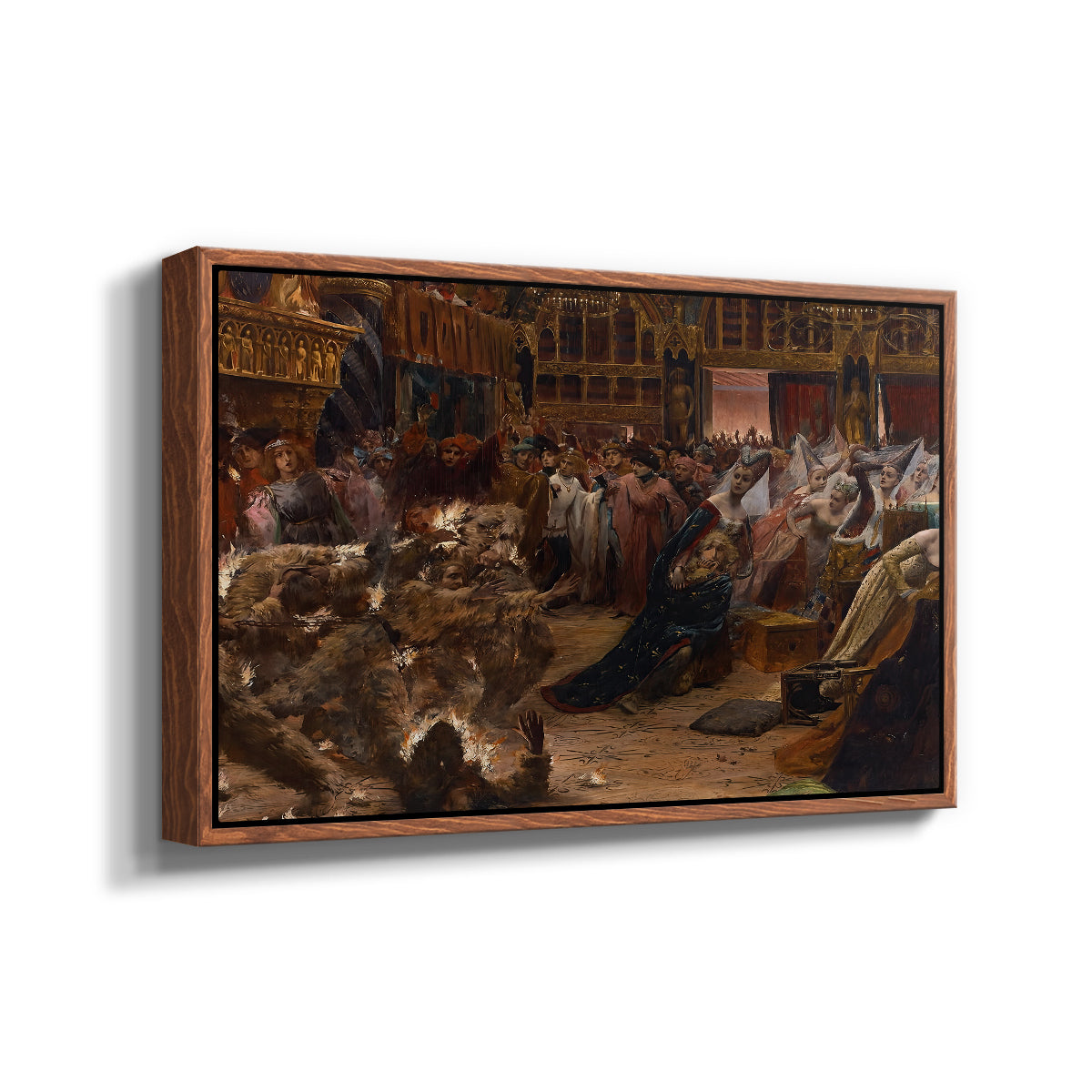 Ball of the Burning Men, 1889 - Floater Framed Canvas Print