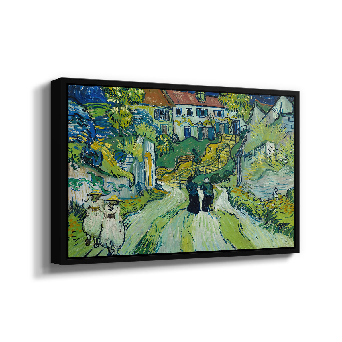 Stairway at Auvers, 1890 - Floater Framed Canvas Print