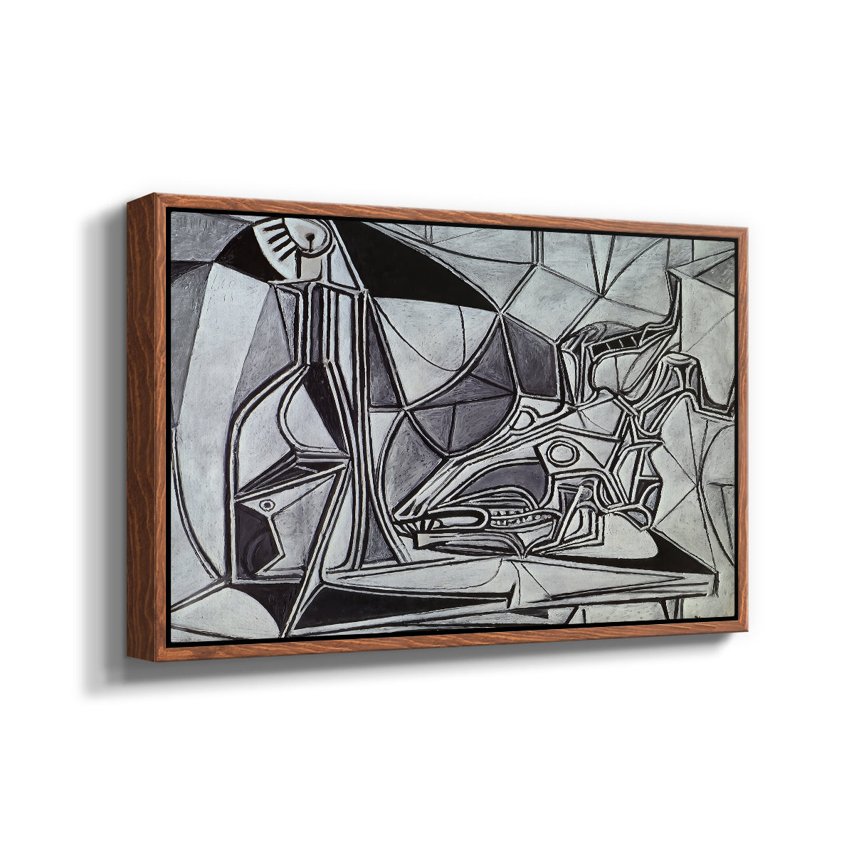 Goat's Skull, Bottle and Candle, 1952 - Floater Framed Canvas Print