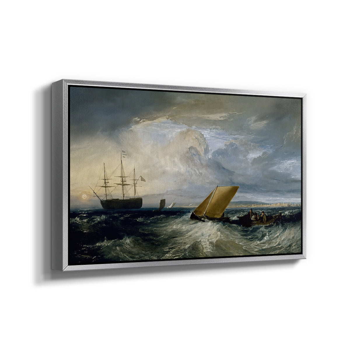 Sheerness as Seen from the Nore, 1808 - Floater Framed Canvas Print