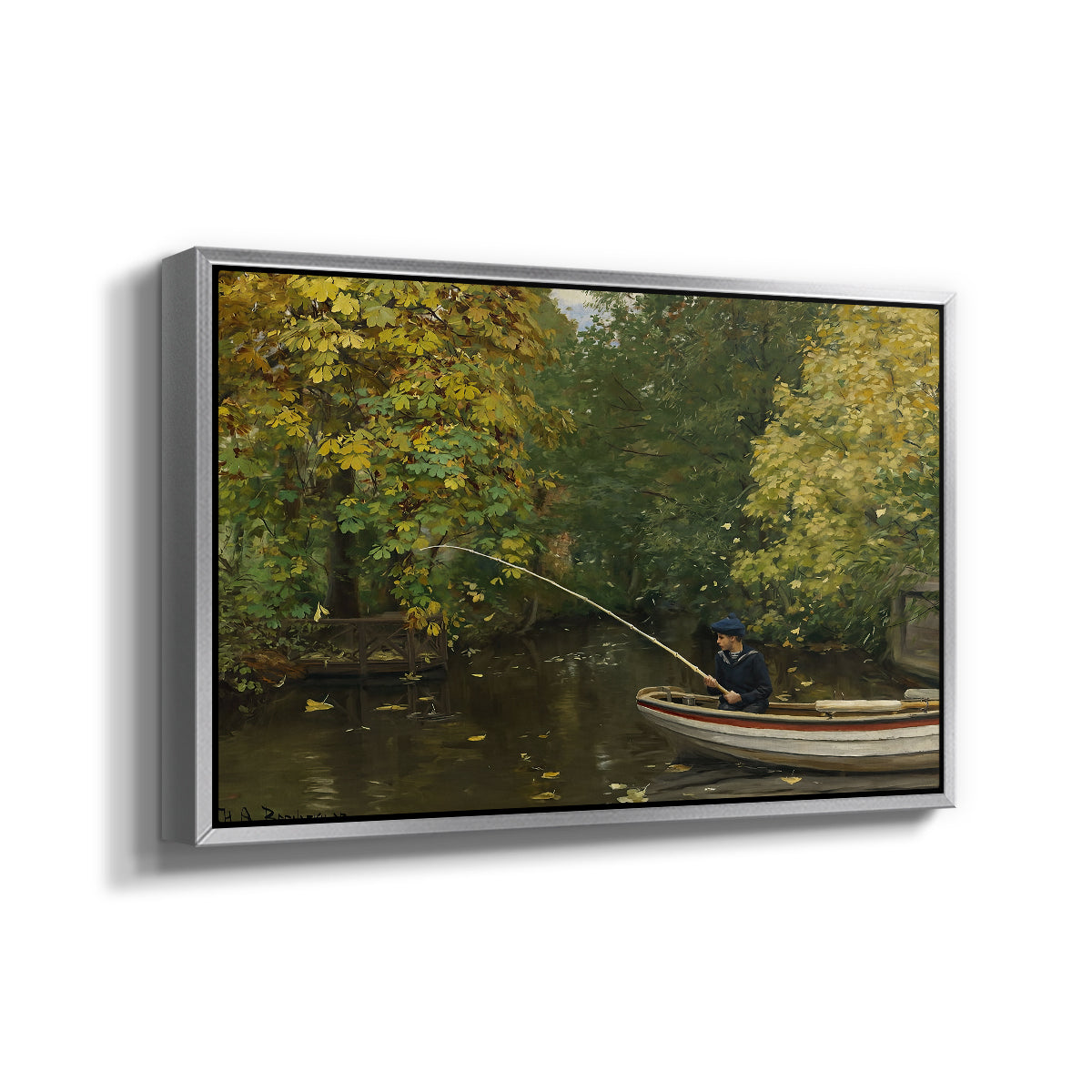Fishing Boy, c. 1890 - Floater Framed Canvas Print