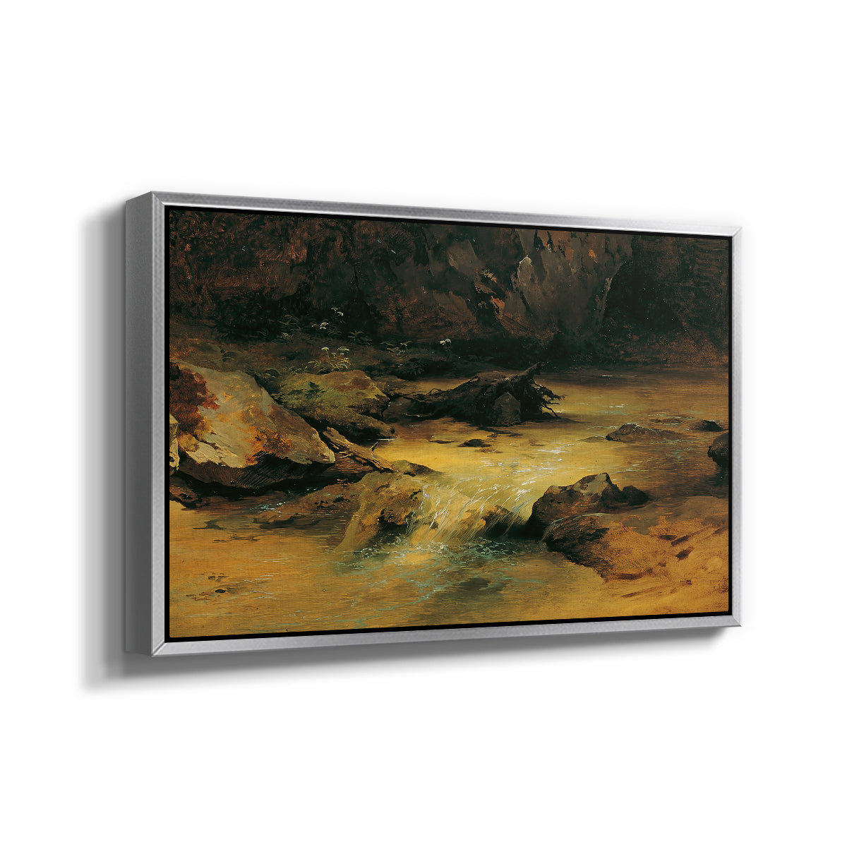 Wildbach (Wild Stream) - Floater Framed Canvas Print