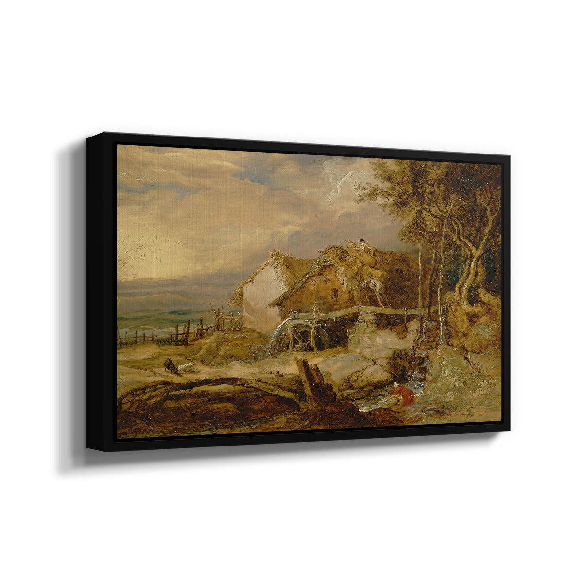 An Overshot Mill, c. 1802-1807 - Floater Framed Canvas Print