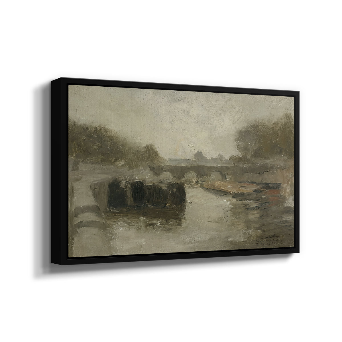The Bridge (Le pont), 1895 - Floater Framed Canvas Print
