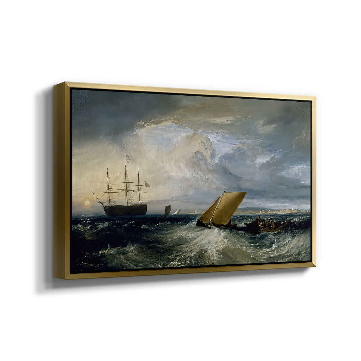 Sheerness as Seen from the Nore, 1808 - Floater Framed Canvas Print