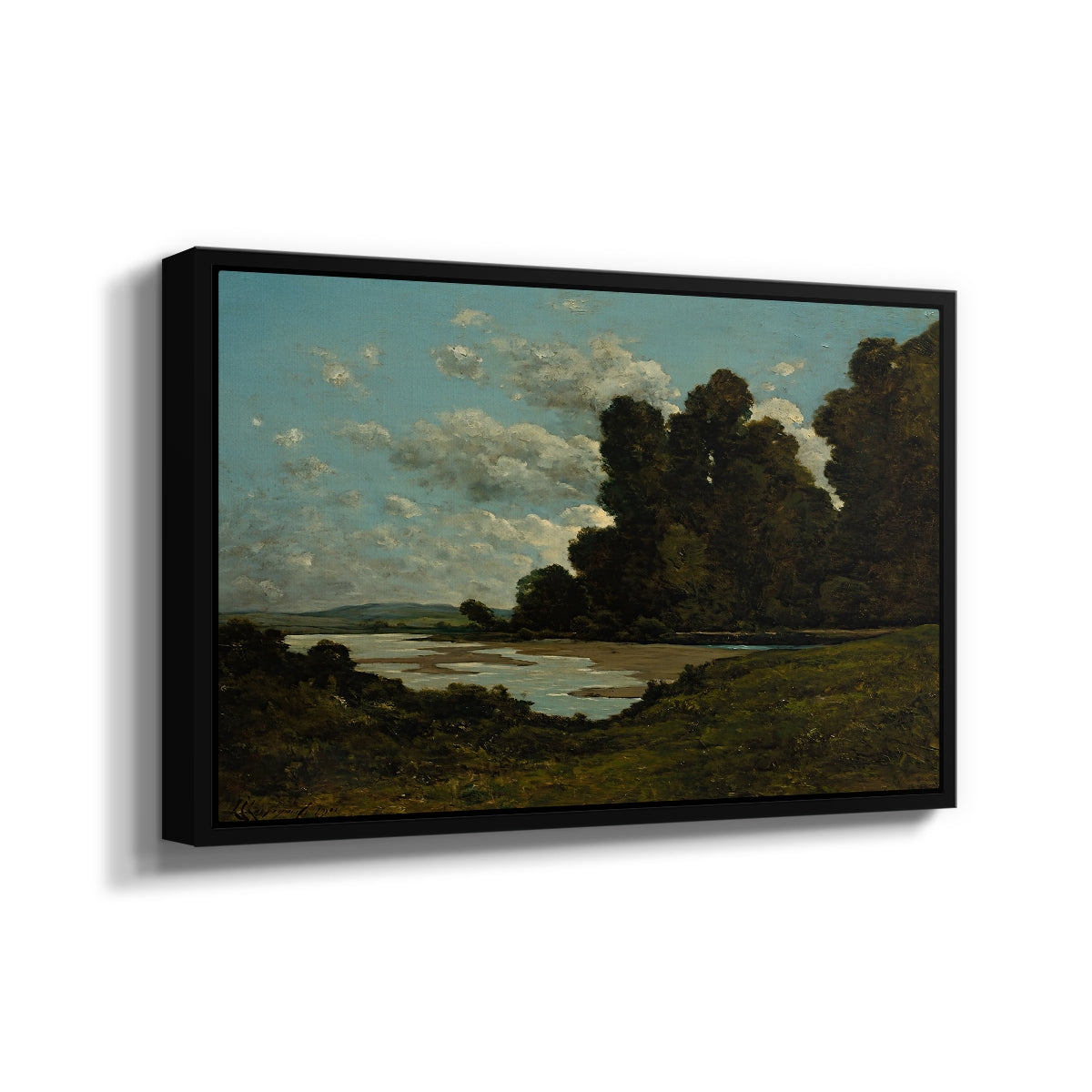 The River Loire at Nevers, 1901 - Floater Framed Canvas Print