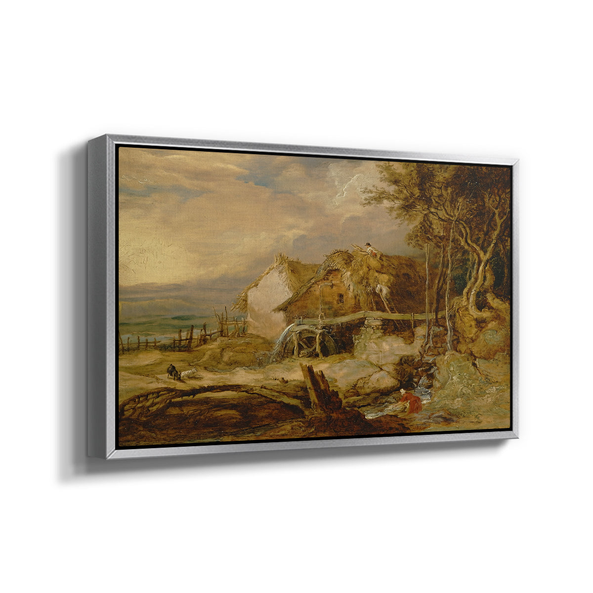 An Overshot Mill, c. 1802-1807 - Floater Framed Canvas Print