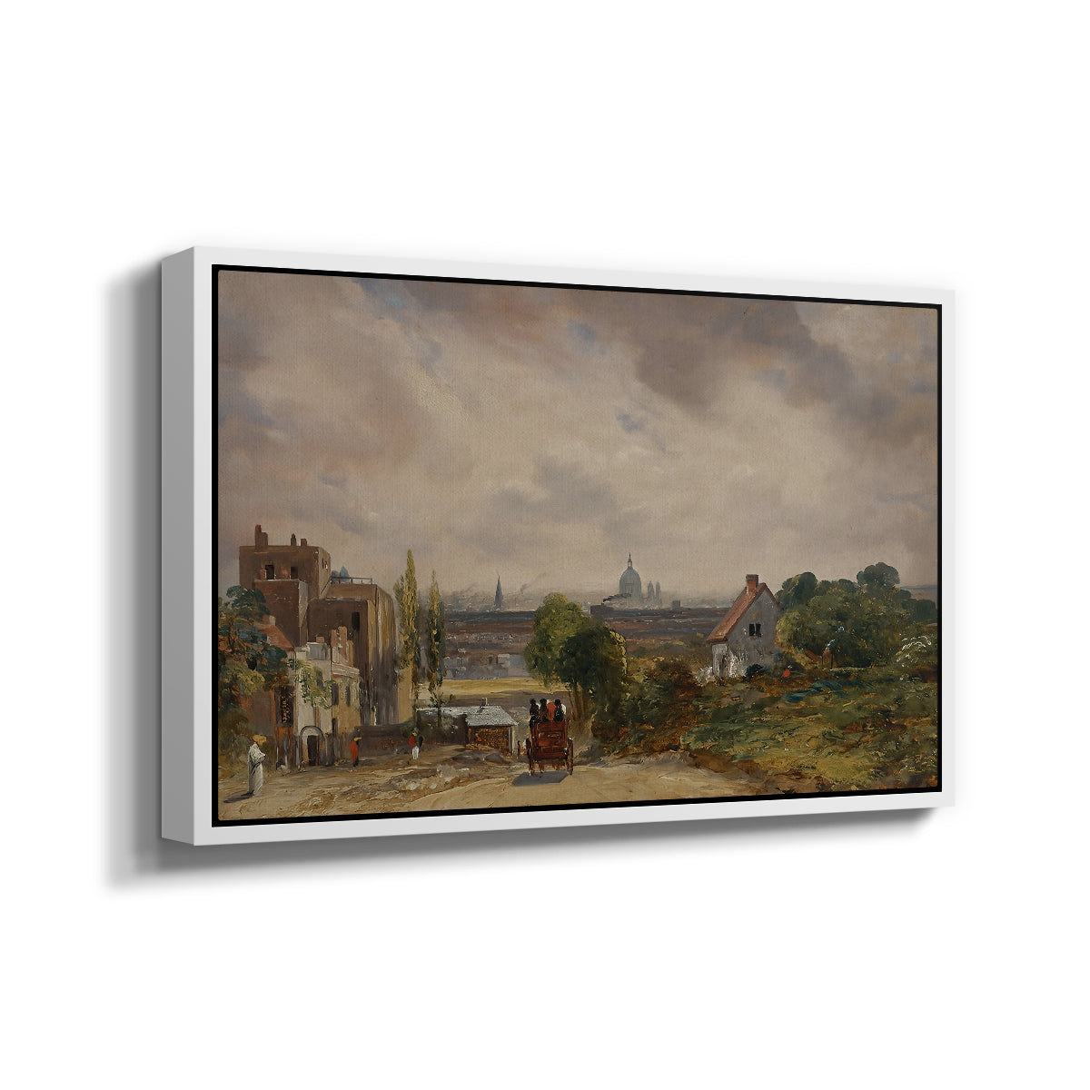 Sir Richard Steele's Cottage, Hampstead, c. 1832 - Floater Framed Canvas Print