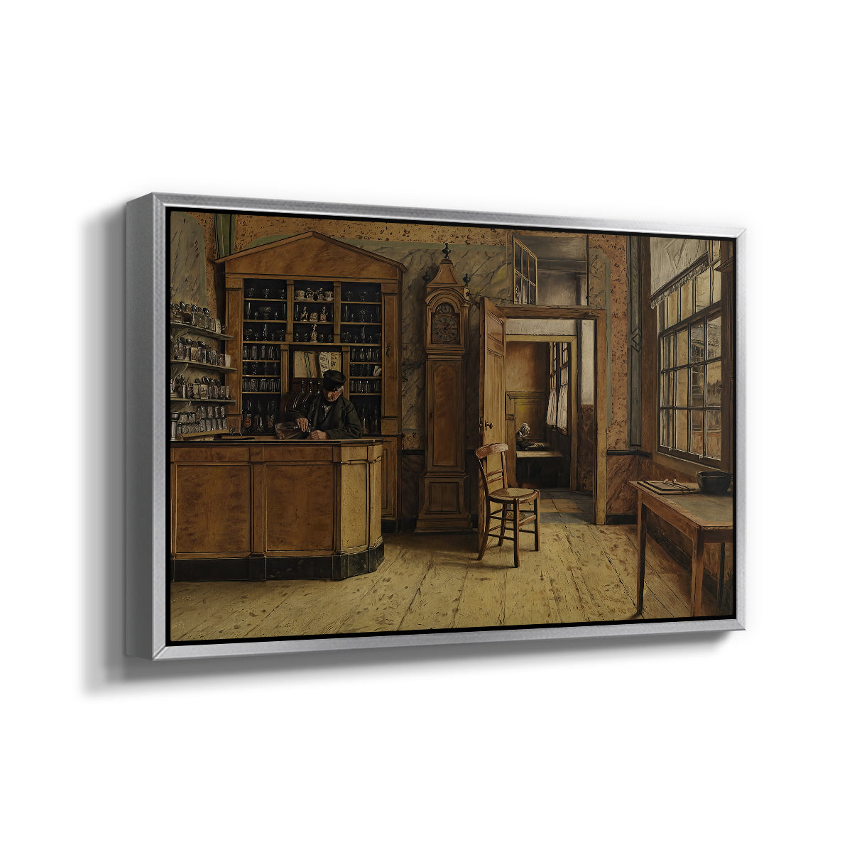 The Old Inn 'Het Loodshuis' in Antwerp, 1877 - Floater Framed Canvas Print