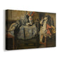 Canvas art print featuring a collection of tools and items displayed in interior setting, displayed at an angle