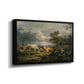 Young Peasant Couple Resting in the Field, 1829 - Floater Framed Canvas Print