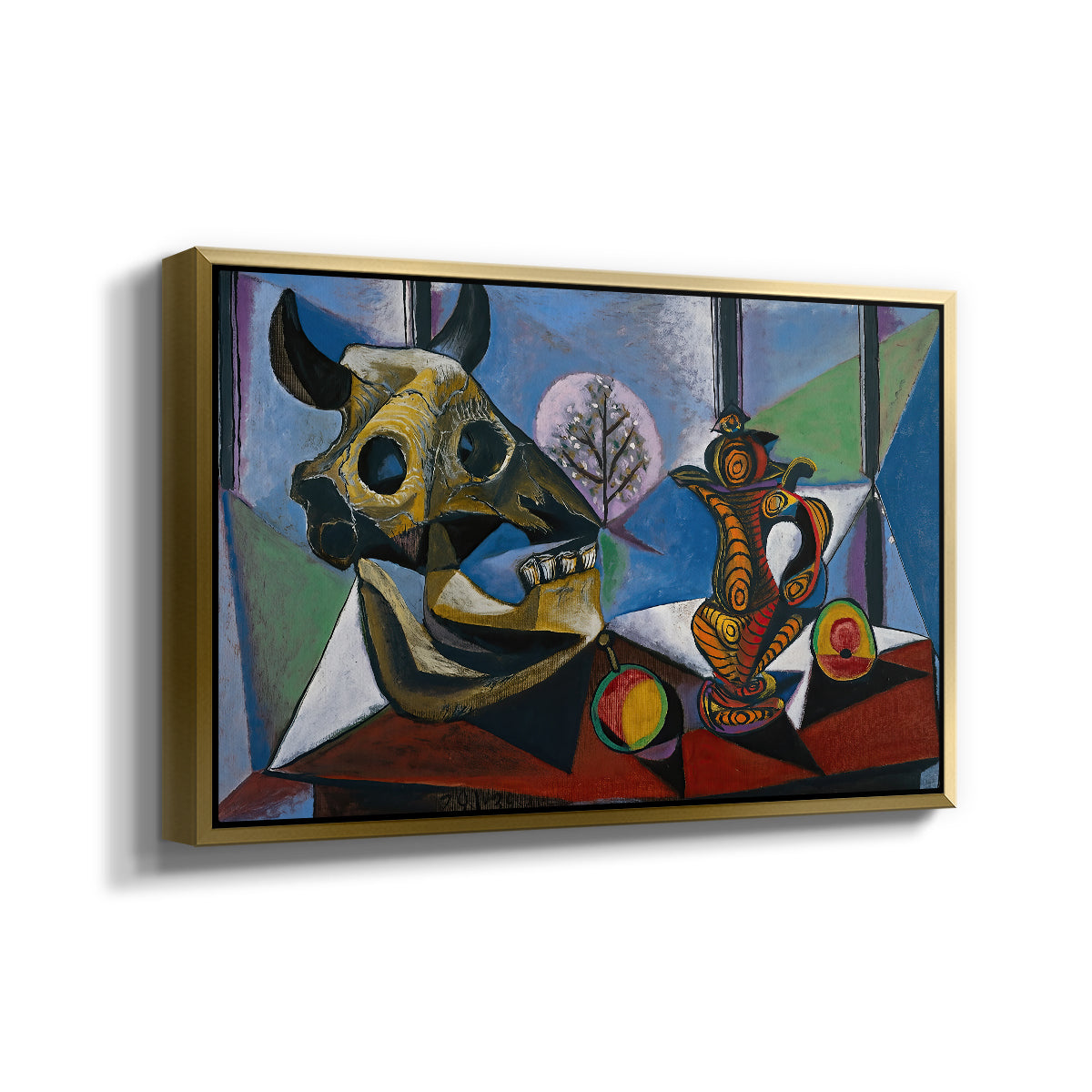Still Life with Bull's Skull, 1939 - Floater Framed Canvas Print