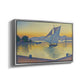 The Port at Sunset, Opus 236, Saint Tropez, 1892 - Floater Framed Canvas Print