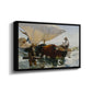 The Return from Fishing: Hauling the Boat, 1894 - Floater Framed Canvas Print