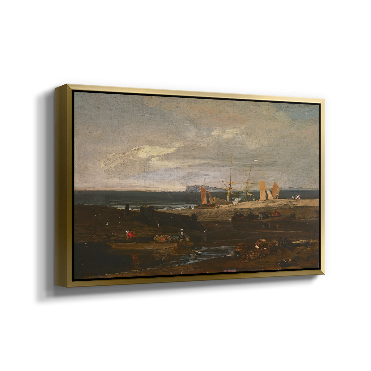 A Scene on the English Coast, c. 1798 - Floater Framed Canvas Print
