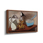 Jug, Candle, and Enamel Pan, 1950 - Floater Framed Canvas Print
