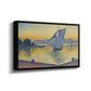 The Port at Sunset, Opus 236, Saint Tropez, 1892 - Floater Framed Canvas Print