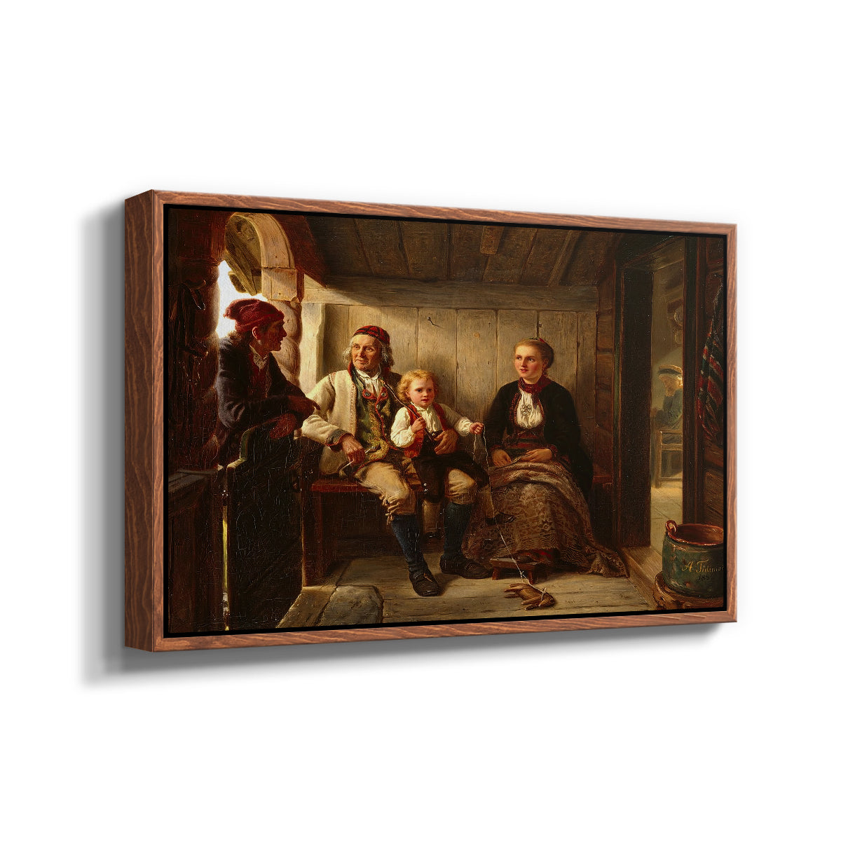 Neighbors (Naboer), 1855 - Floater Framed Canvas Print
