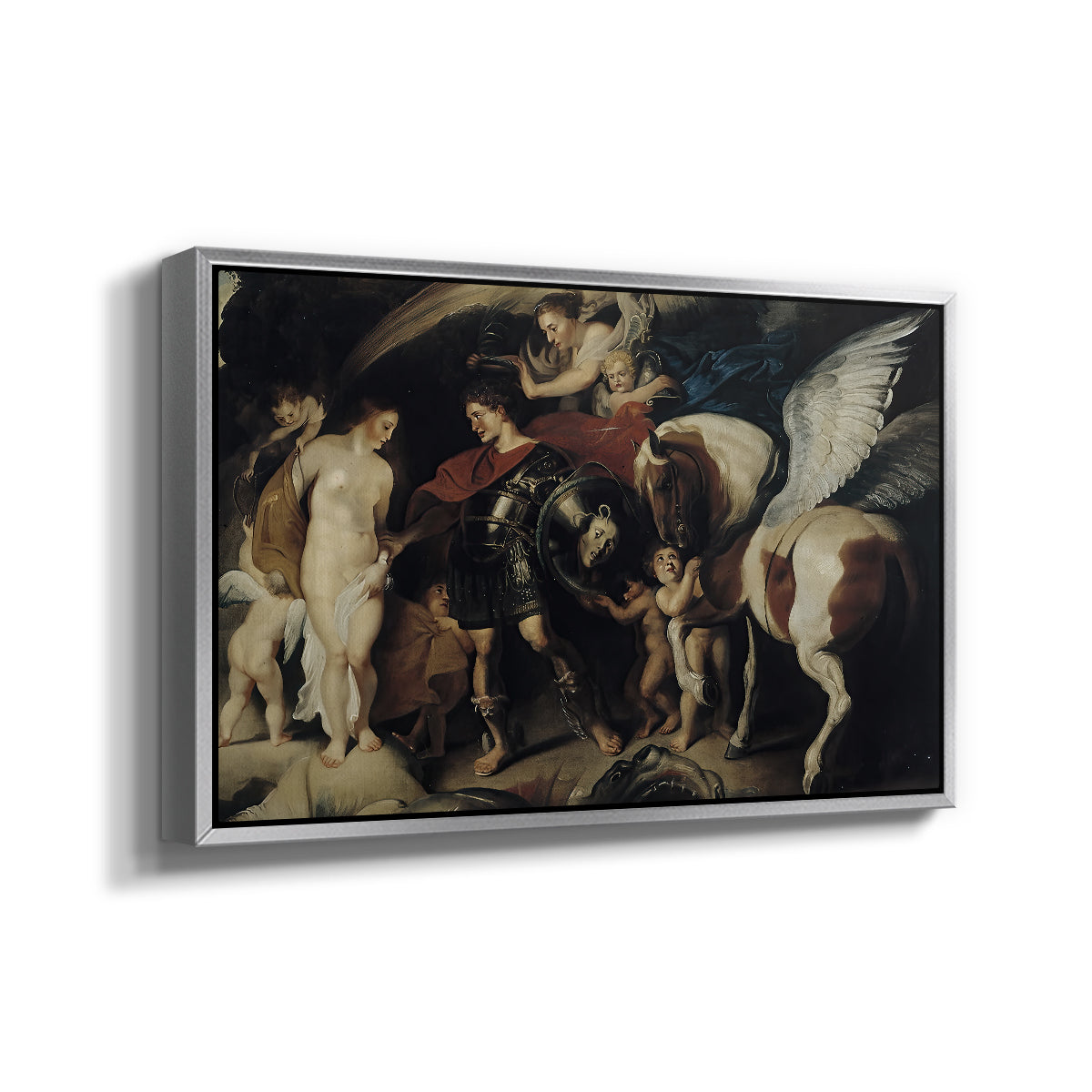 Perseus and Andromeda, c. 1620 - Floater Framed Canvas Print