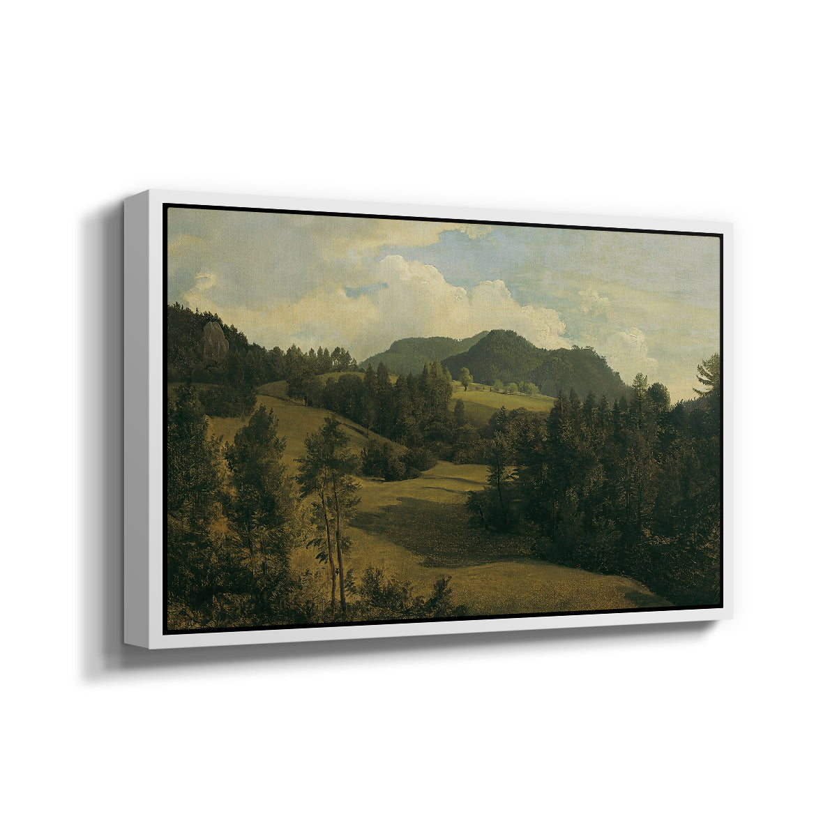 Landscape near Miesenbach, c. 1830 - Floater Framed Canvas Print