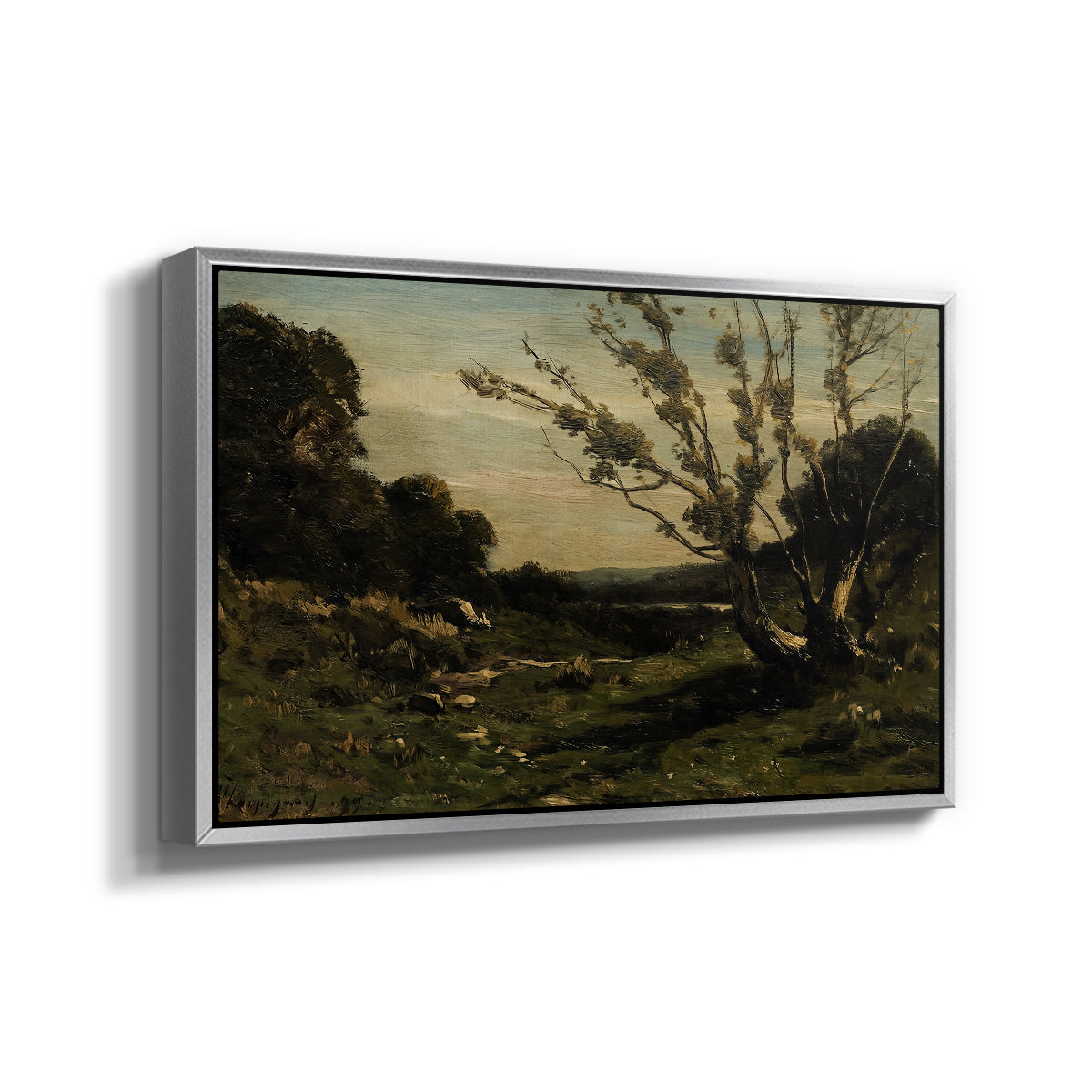 Morning in the Nievre, 1877 - Floater Framed Canvas Print