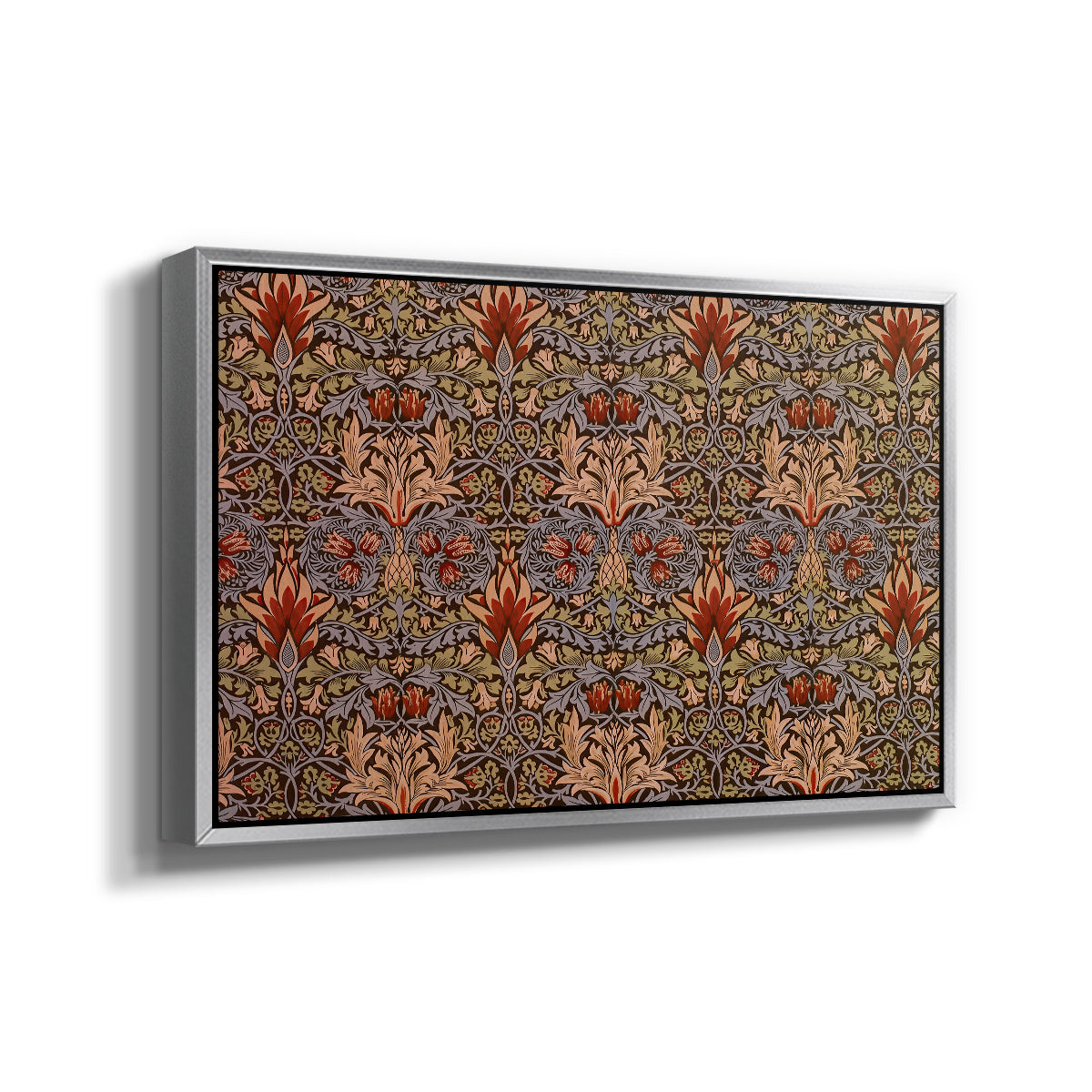 Snakeshead - Red/Cumin, c. 1876 - Floater Framed Canvas Print
