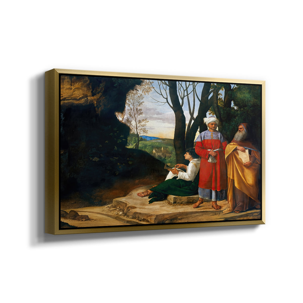 The Three Philosophers, c. 1508-1509 - Floater Framed Canvas Print