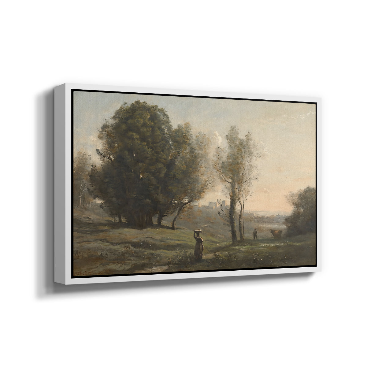 Landscape (Souvenir of les landes), c. 1872 - Floater Framed Canvas Print