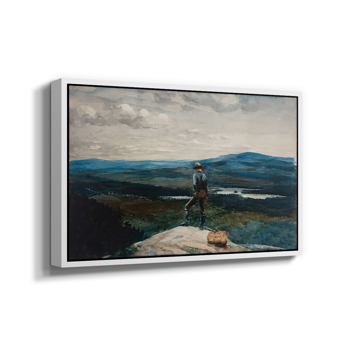 The Ranger, Adirondacks, 1882 - Floater Framed Canvas Print