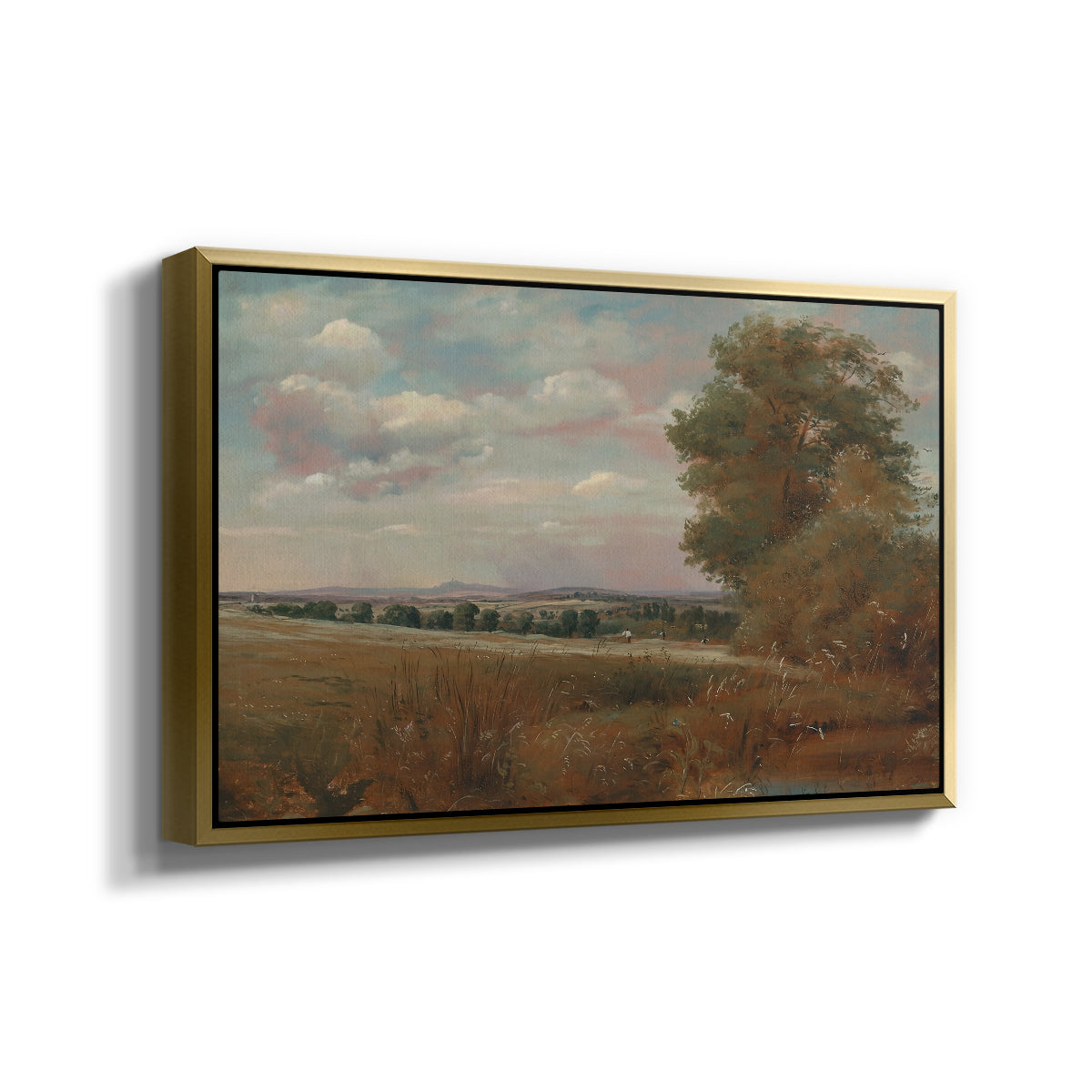 Landscape at Hampstead, with Harrow in the Distance, c. 1849-1855 - Floater Framed Canvas Print