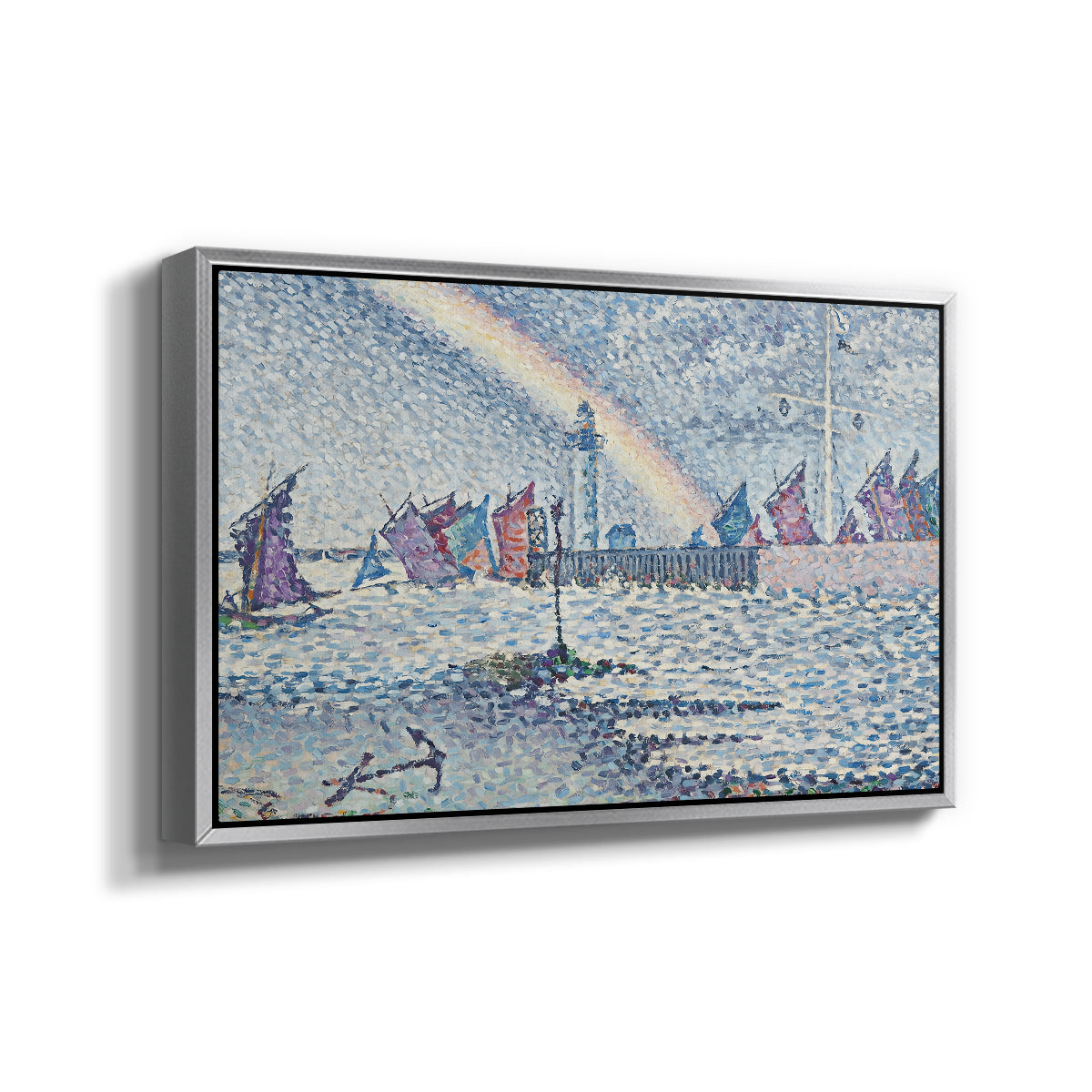 Entrance to the Port of Honfleur, 1899 - Floater Framed Canvas Print