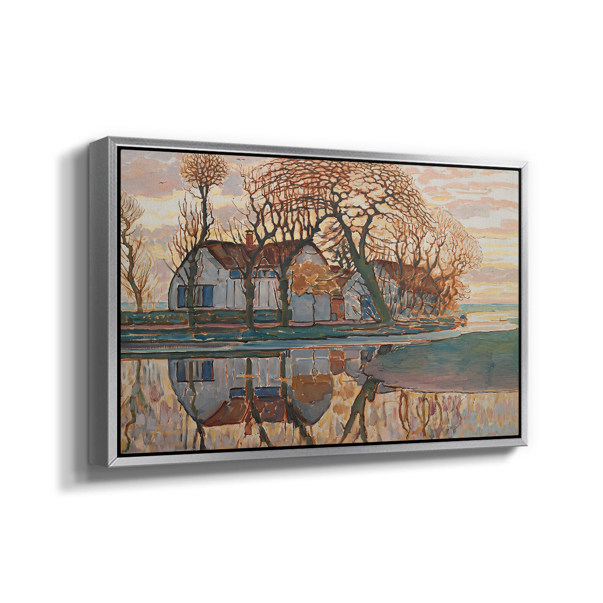 Farm near Duivendrecht, c. 1916 - Floater Framed Canvas Print