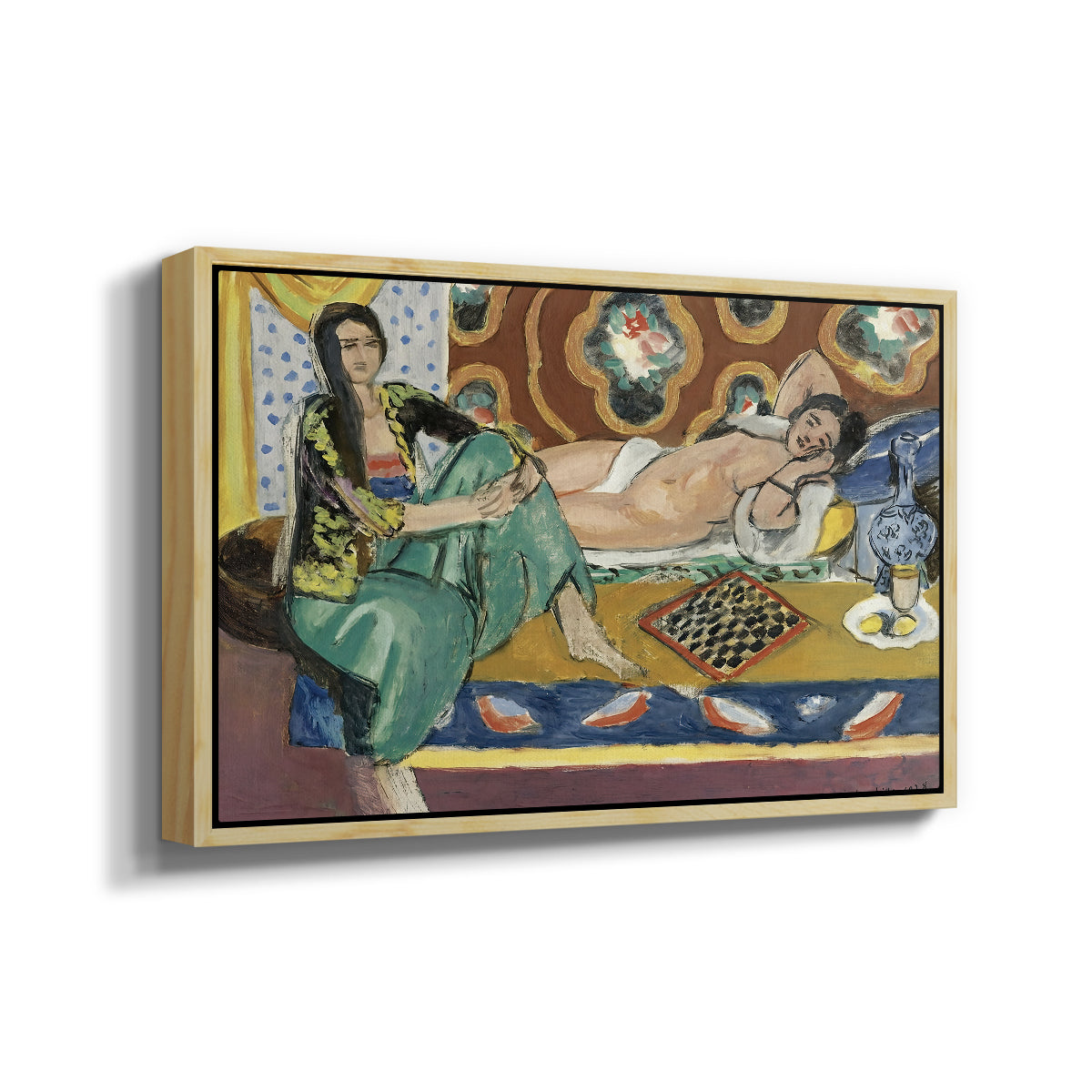Odalisques Playing Checkers (Odalisques jouant aux dames), 1928 - Floater Framed Canvas Print