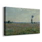 Canvas art print featuring an impressionist landscape filled with blooming flowers and greenery, displayed at an angle