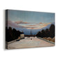 Canvas art print featuring a stylized view of Paris landmark in simplified natural setting, displayed at an angle