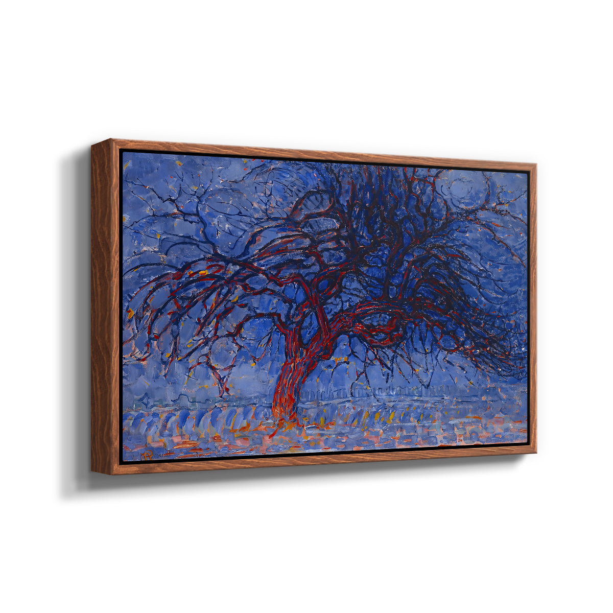 The Red Tree, 1909 - Floater Framed Canvas Print