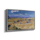 Wheat Field with Reaper, Auvers, 1888 - Floater Framed Canvas Print