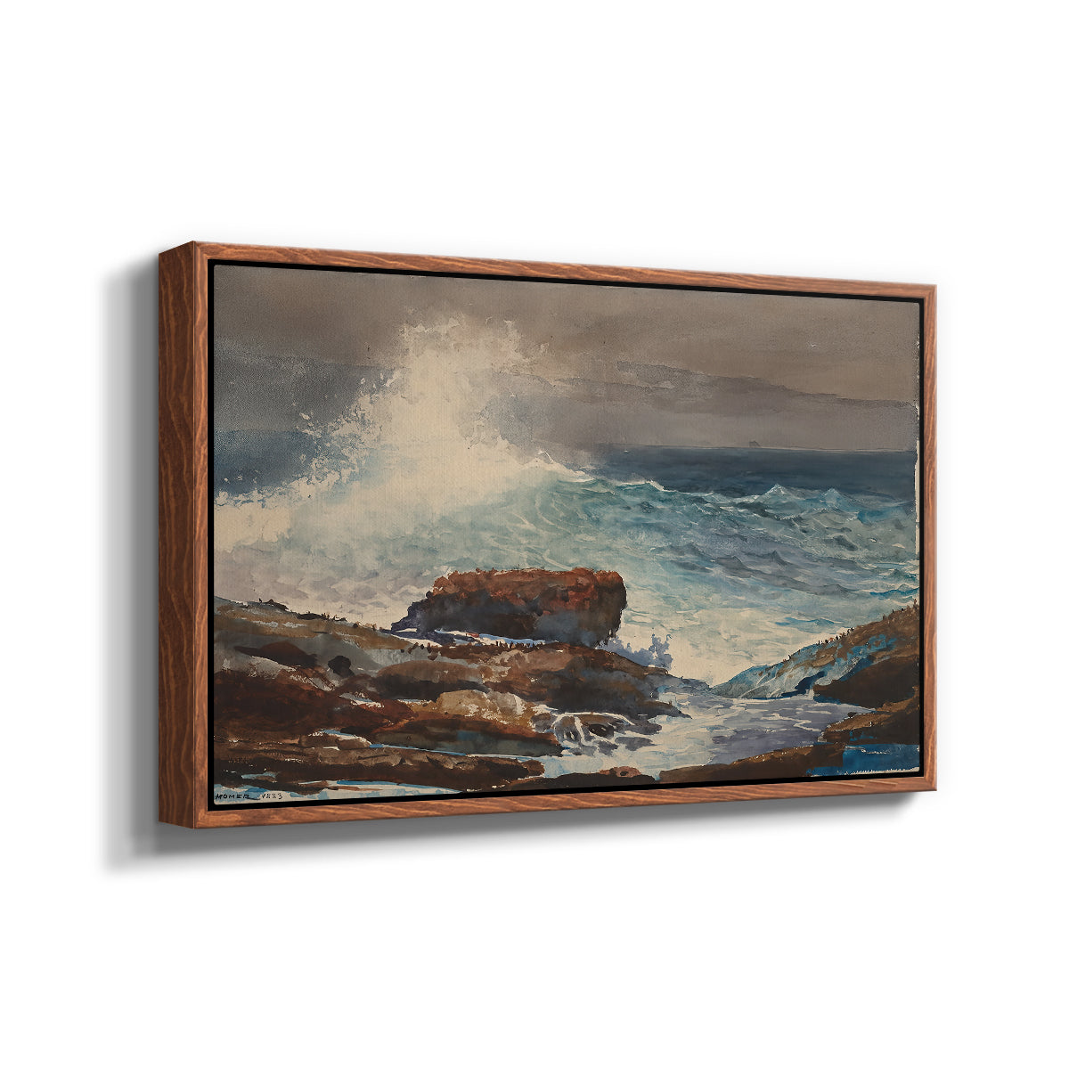 Incoming Tide, Scarboro, Maine, 1883 - Floater Framed Canvas Print