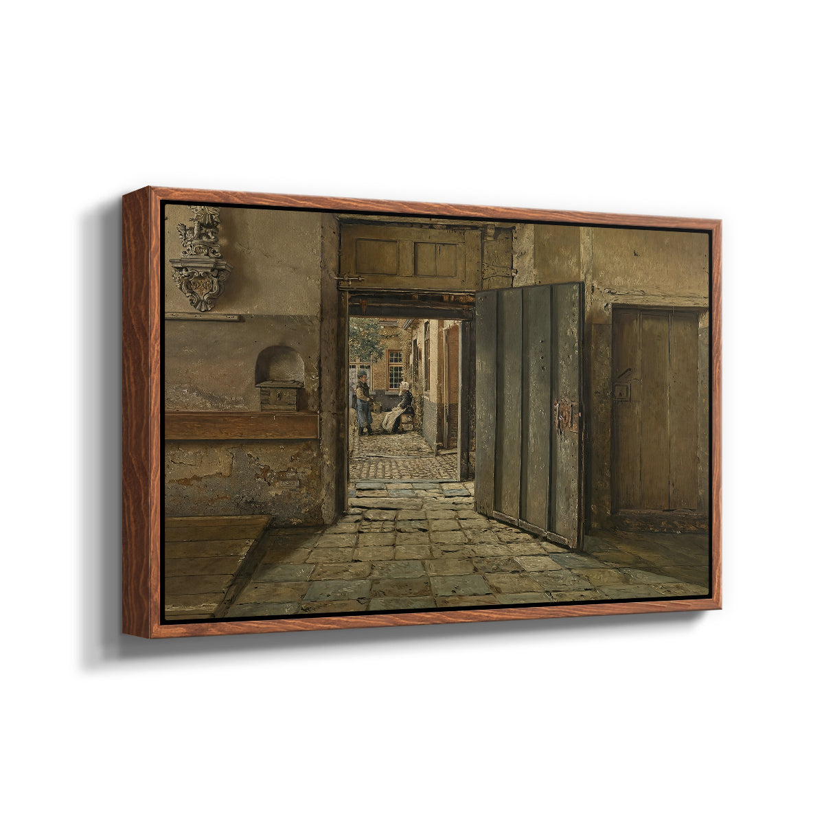 The Conversation, 1884 - Floater Framed Canvas Print
