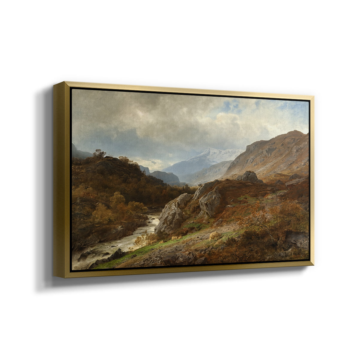 Mountain Landscape, 1864 - Floater Framed Canvas Print