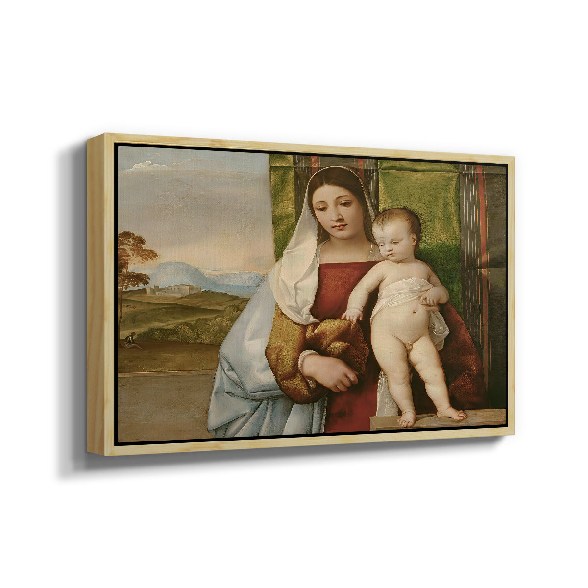 The Gypsy Madonna (La Zingarella), c. 1510-1511 - Floater Framed Canvas Print