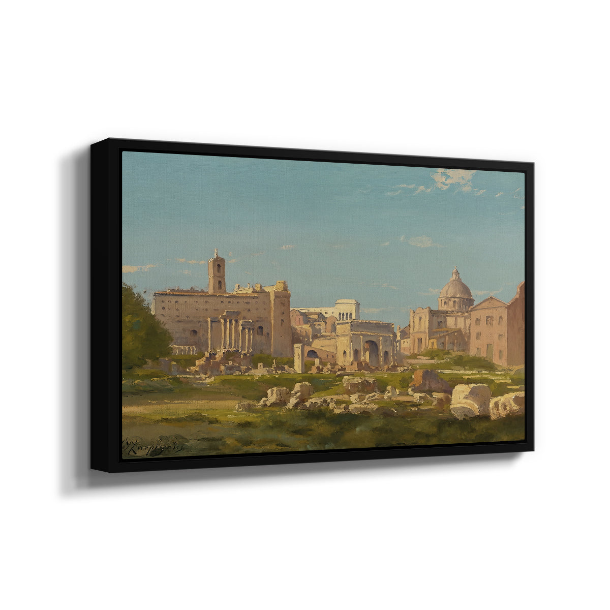 The Roman Forum, c. 1860 - Floater Framed Canvas Print