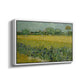 Field with Irises near Arles, 1888 - Floater Framed Canvas Print