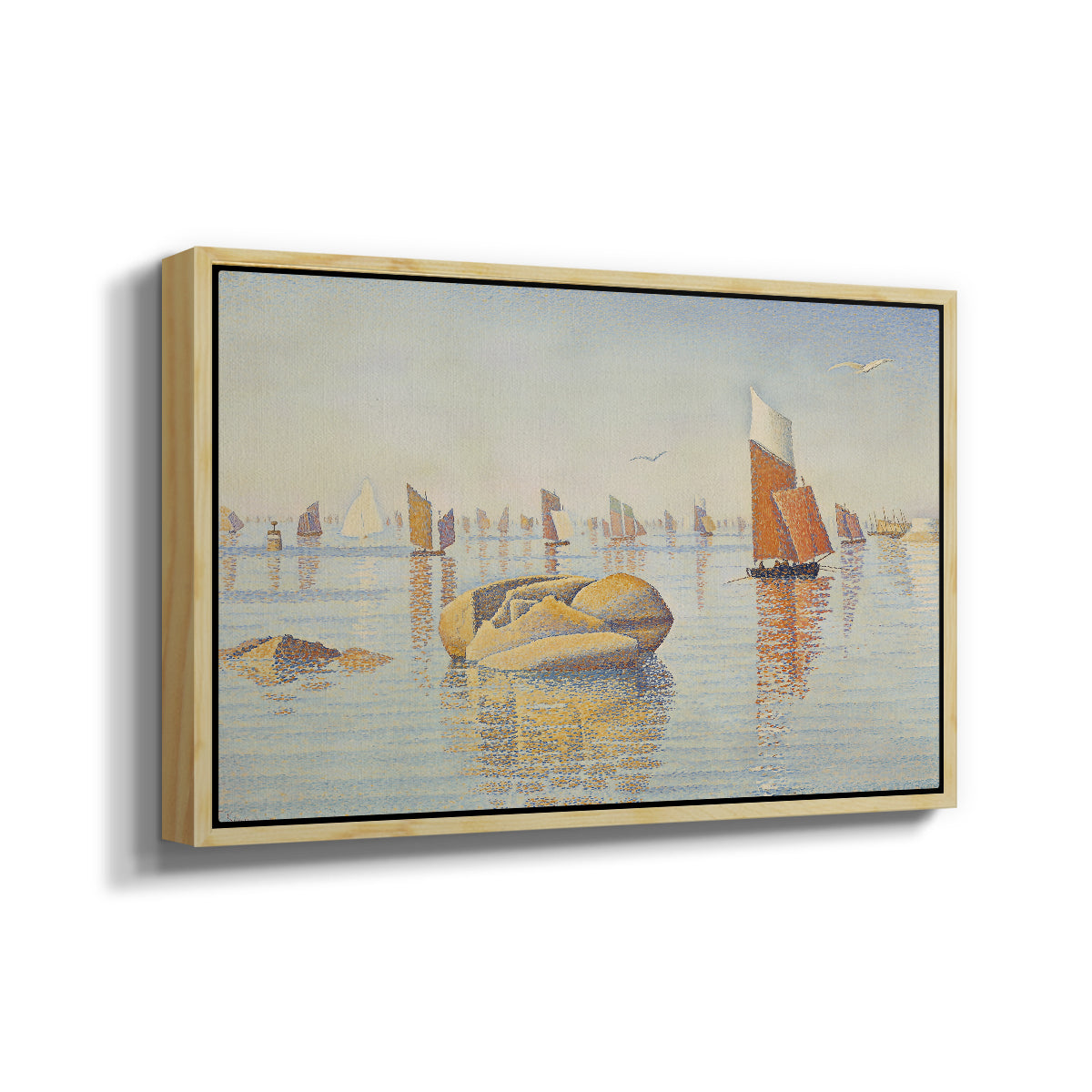 Concarneau, Quiet Morning, Opus 219, 1891 - Floater Framed Canvas Print