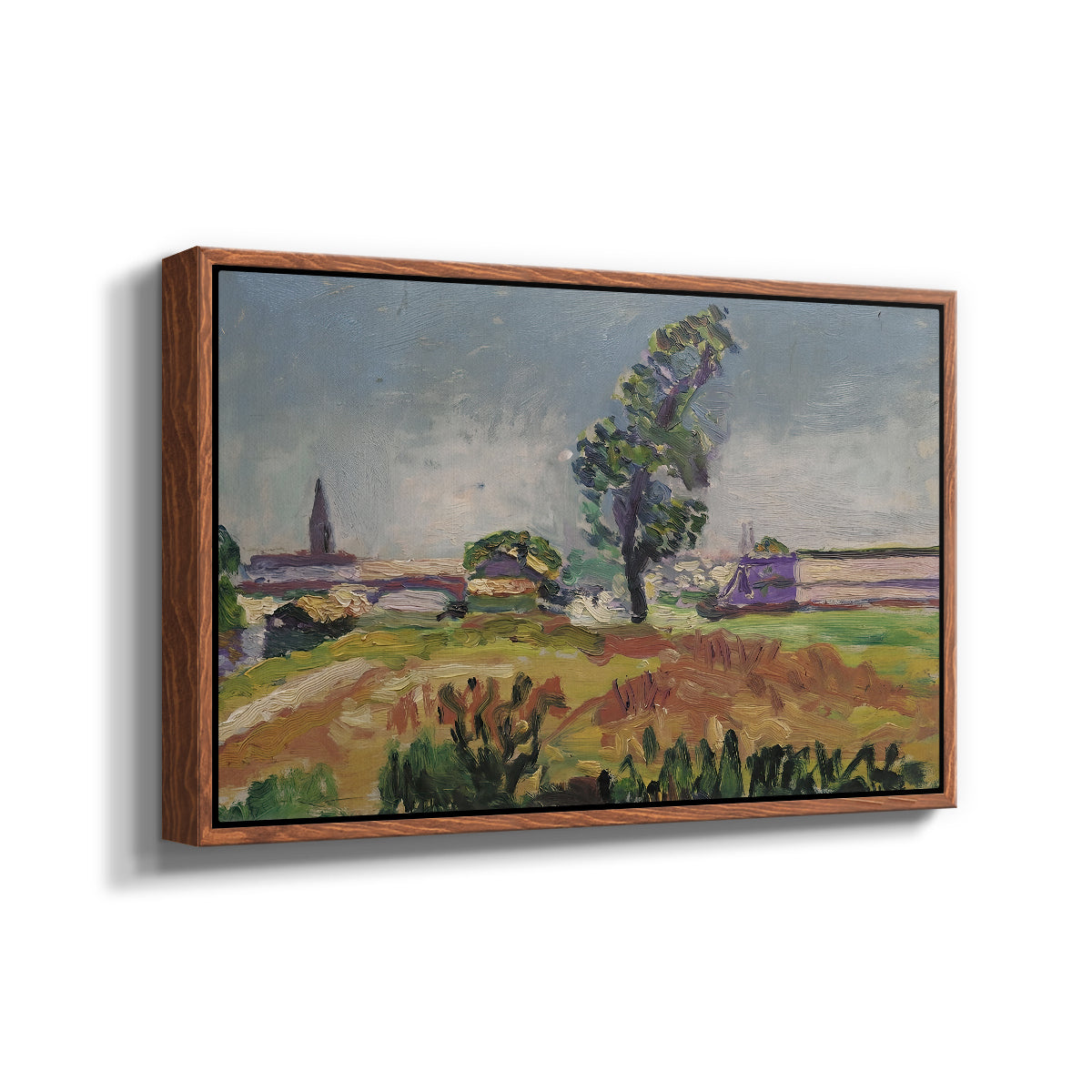 Landscape Around Toulouse, The Bridge of the Young Ladies, 1898 - Floater Framed Canvas Print