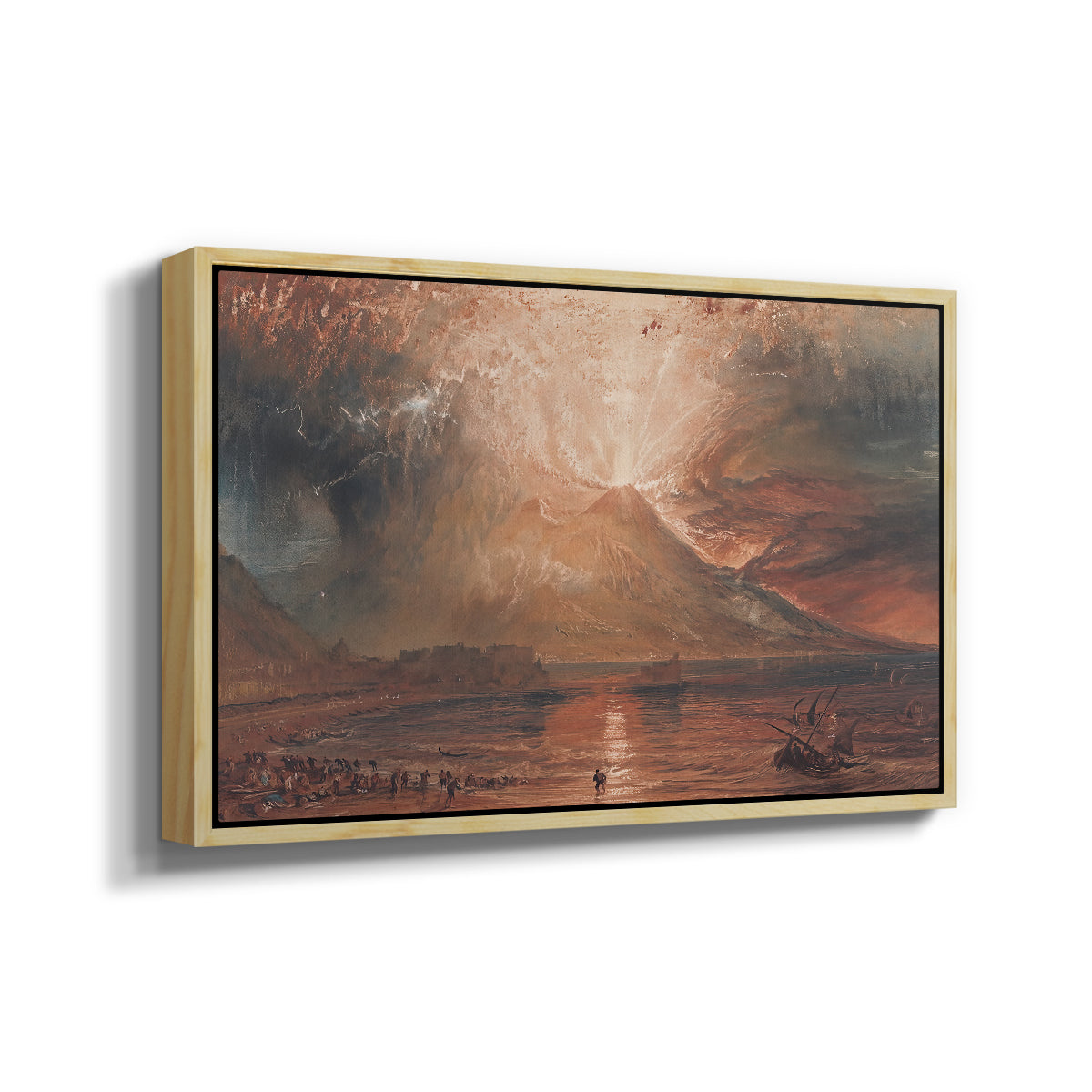 Vesuvius in Eruption, c. 1817 - Floater Framed Canvas Print