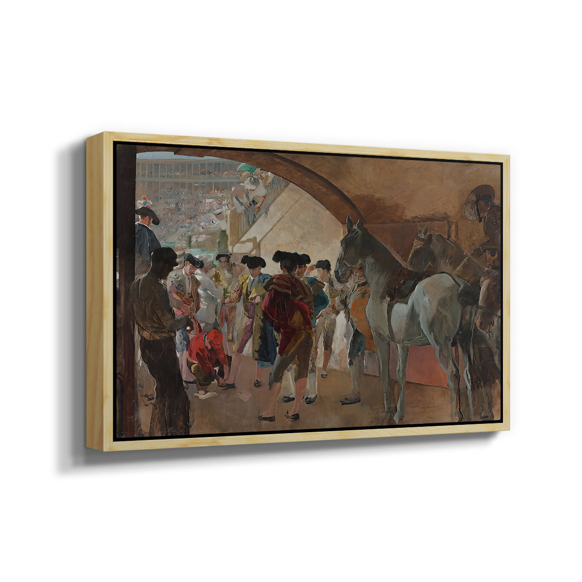 Before the Bullfight (Antes de la corrida), c. 1900 - Floater Framed Canvas Print