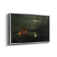 Spear Fishing on Lake Krøderen, 1851 - Floater Framed Canvas Print