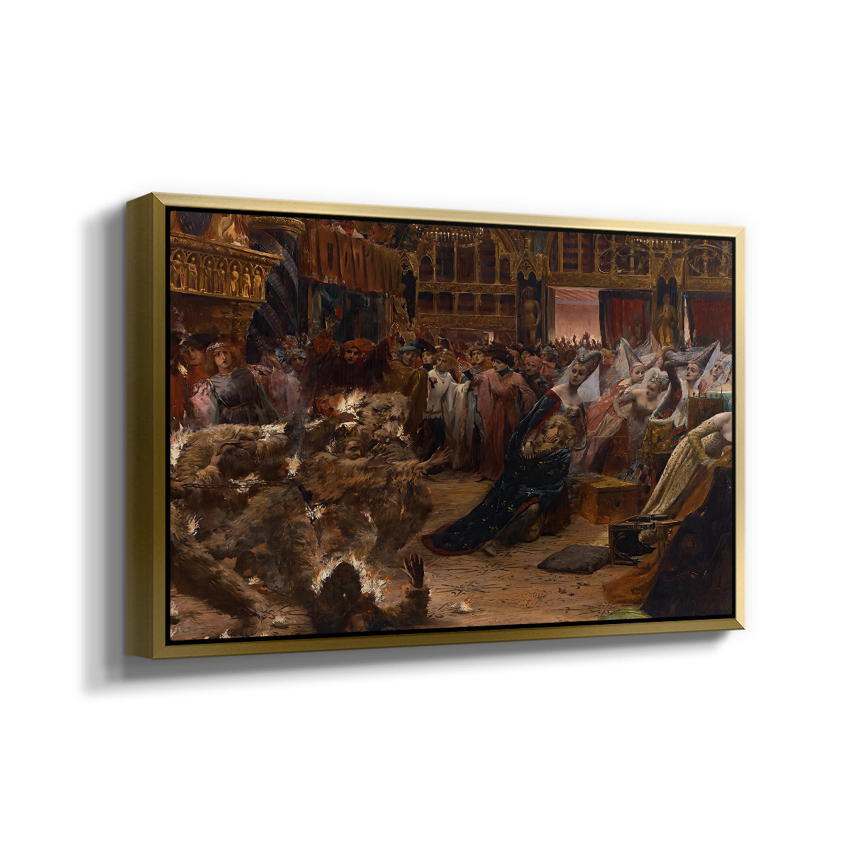 Ball of the Burning Men, 1889 - Floater Framed Canvas Print