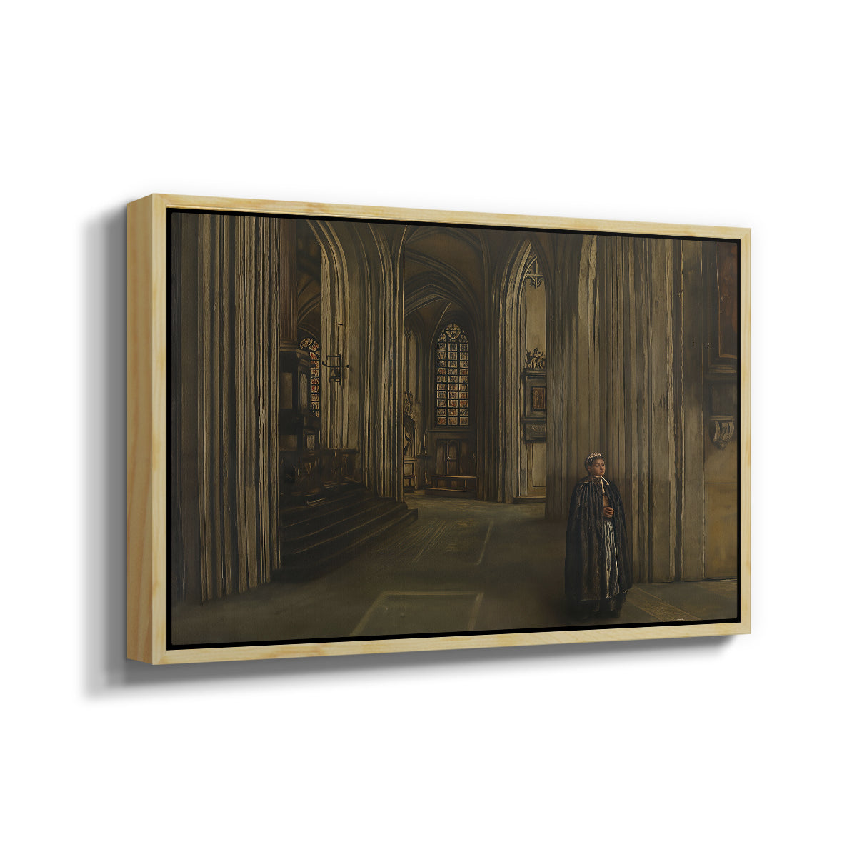 Interior of a Church, 1871 - Floater Framed Canvas Print